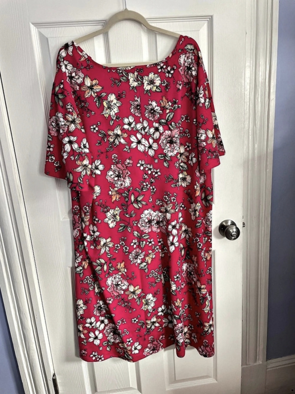 Vikki Vi Floral Mini Dress in Pink Size 4X